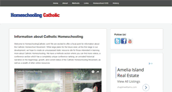Desktop Screenshot of homeschoolingcatholic.com