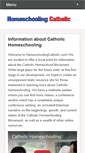 Mobile Screenshot of homeschoolingcatholic.com